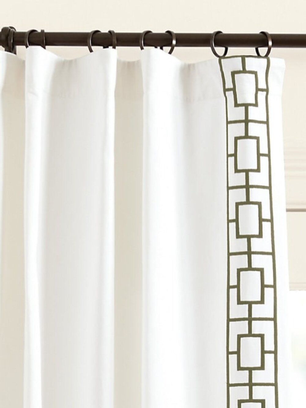Ballard Designs Embroidered Square Trellis Panels - Set of 2